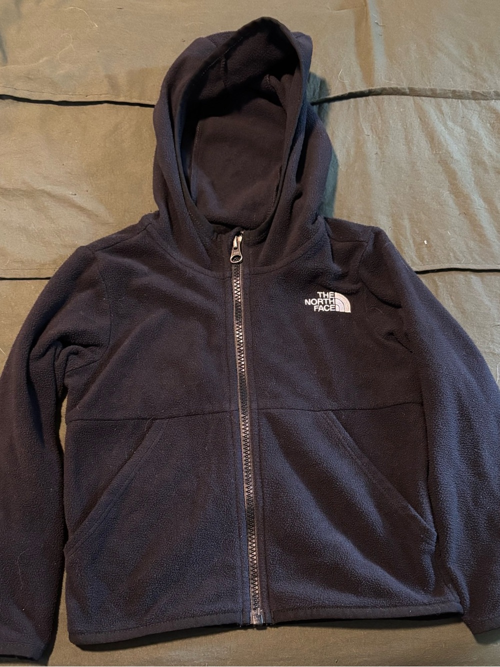 The North Face Kids Black Full-Zip Fleece Hoodie